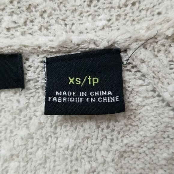 🎁5/25 Press Cardigan Women's Size XS Open Front Knit Sleeveless Cream - Picture 3 of 9